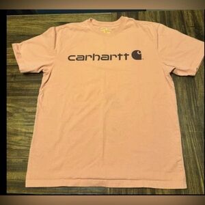 Carhartt Men’s Women’s Short Sleeve T-shirt Light Orange Peach Color
